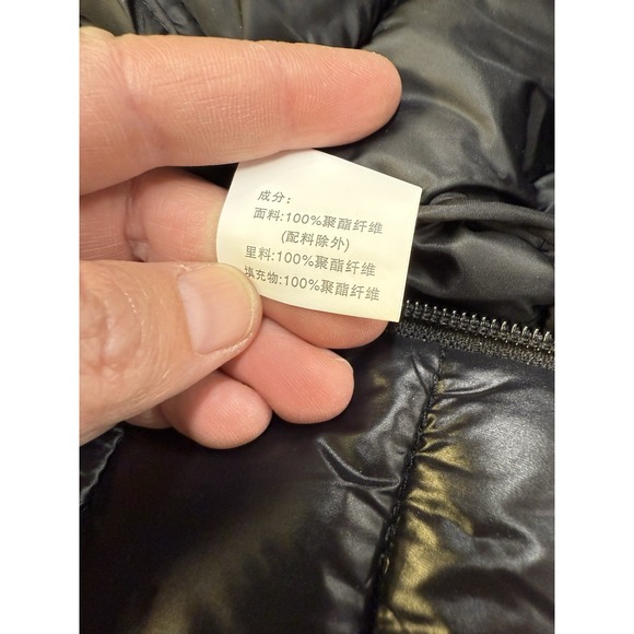 Kids Child Puffer Jacket Size 11-12 Large YL (150) Black Youth Full Zip Hooded - Picture 6 of 7